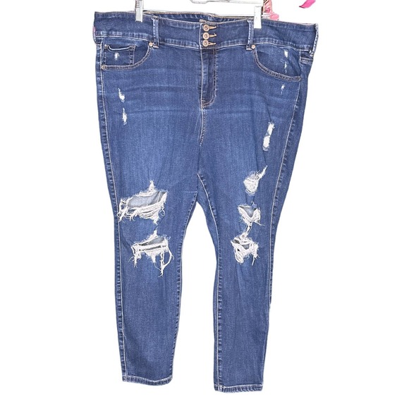 Torrid Denim - Torrid Distressed Skinny Jegging Jeans Size 24S